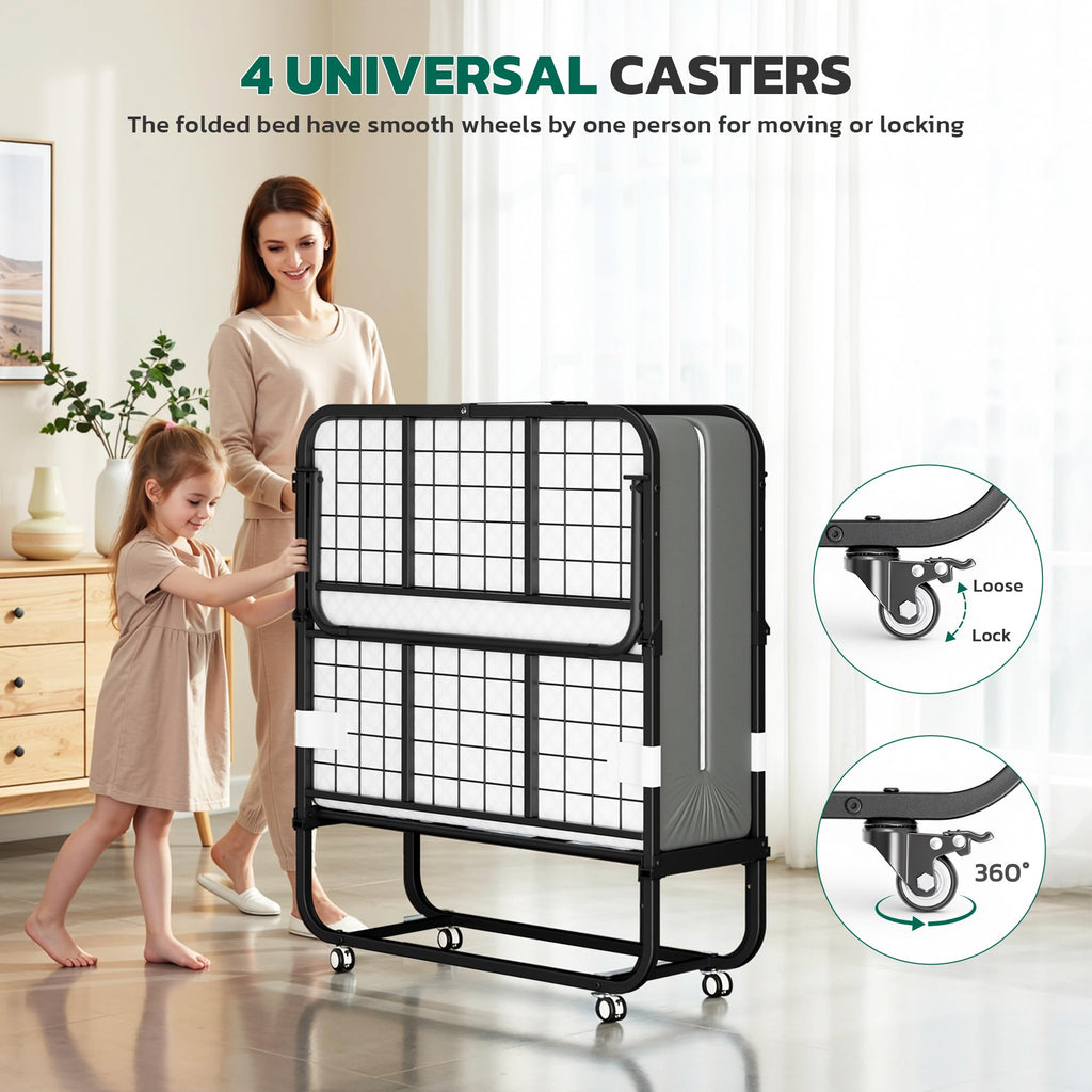 Folding Bed with 5" Memory Foam D230