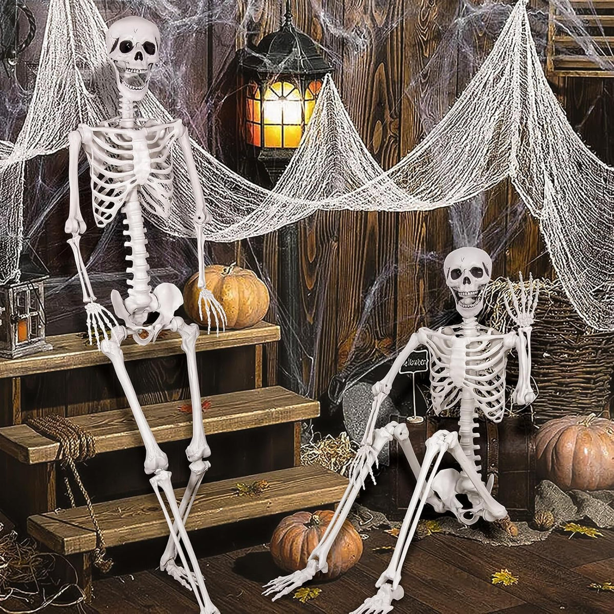 2-Pack 67" Posable Skeletons with Movable Joints Z694