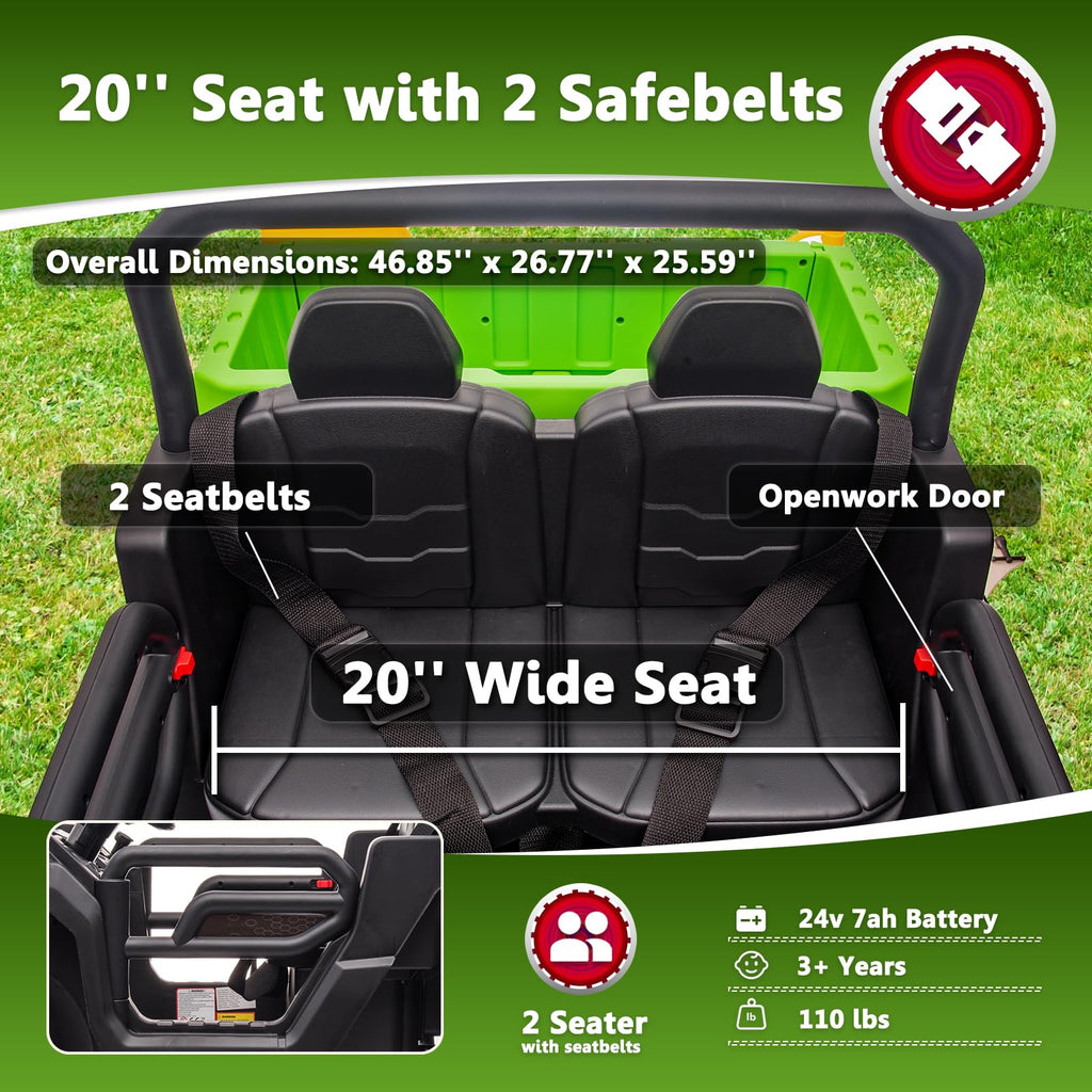 24V 2 Seater Electric Car with Dump Bed O424171