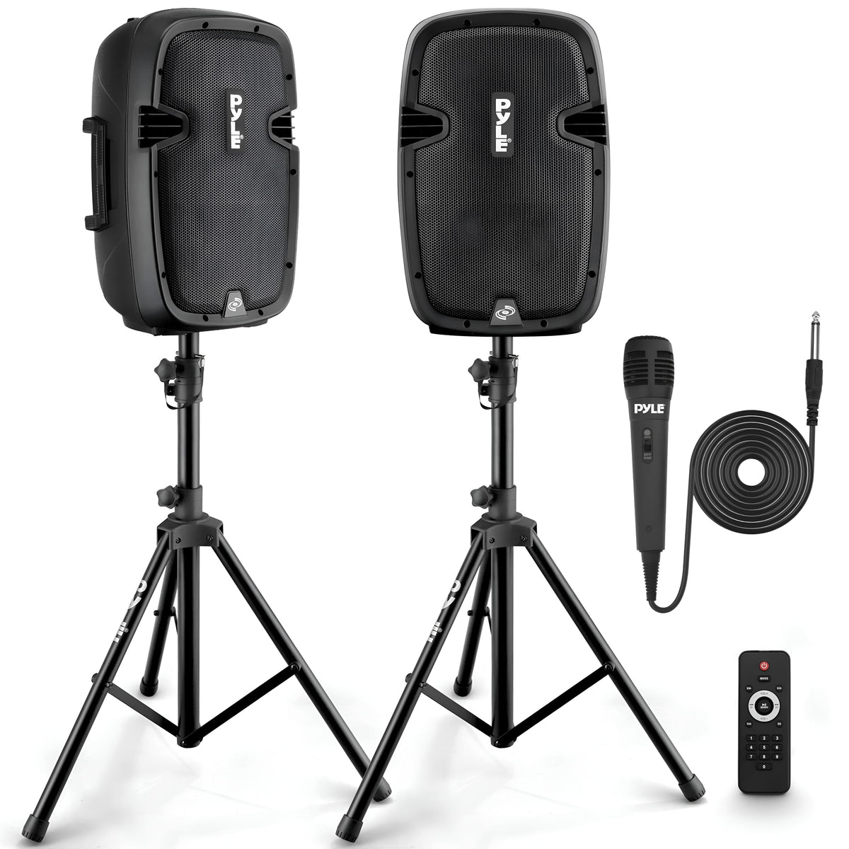 Dual 8inch 700 Watt Bluetooth PA Speaker System C94808