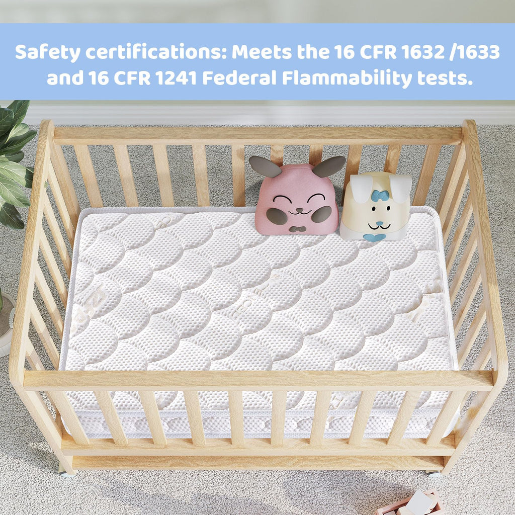 Mini Crib Mattress 38x24x4 Inch Dual Sided Firm Support Comfort Foam M584368