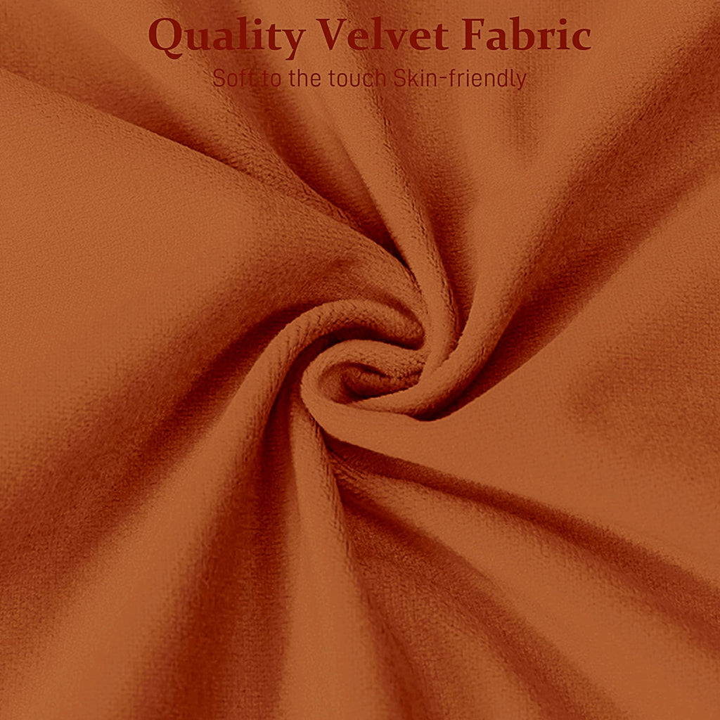 Orange Velvet Bench Ottoman J269814