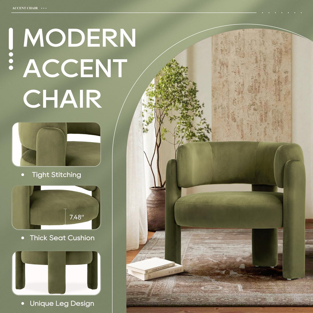 Modern Green Upholstered Accent Chair K6688