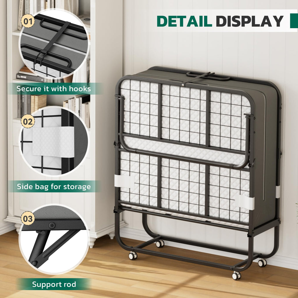 Folding Bed with 5" Memory Foam D230