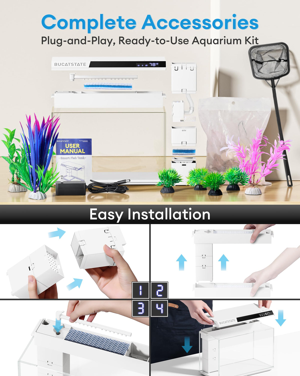 2.6 Gallon Small Fish Tank V495454