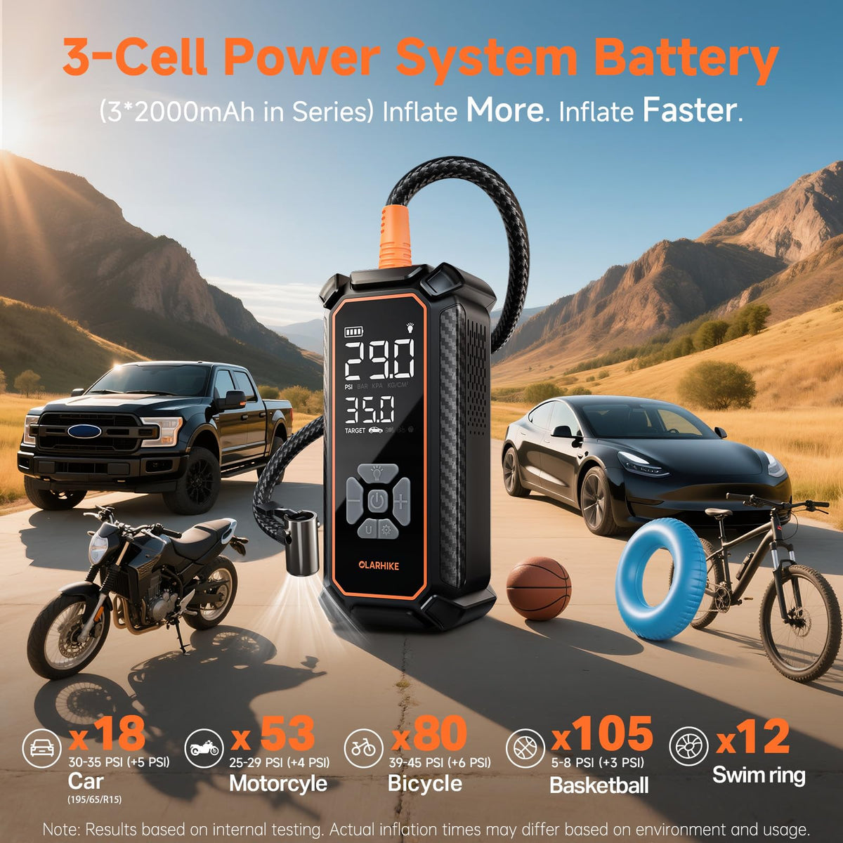 Portable Air Compressor Dual Power V468726