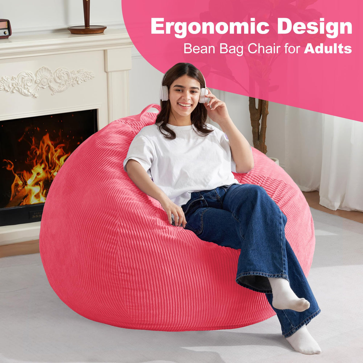 4FT Bean Bag Chair with Handle O59261