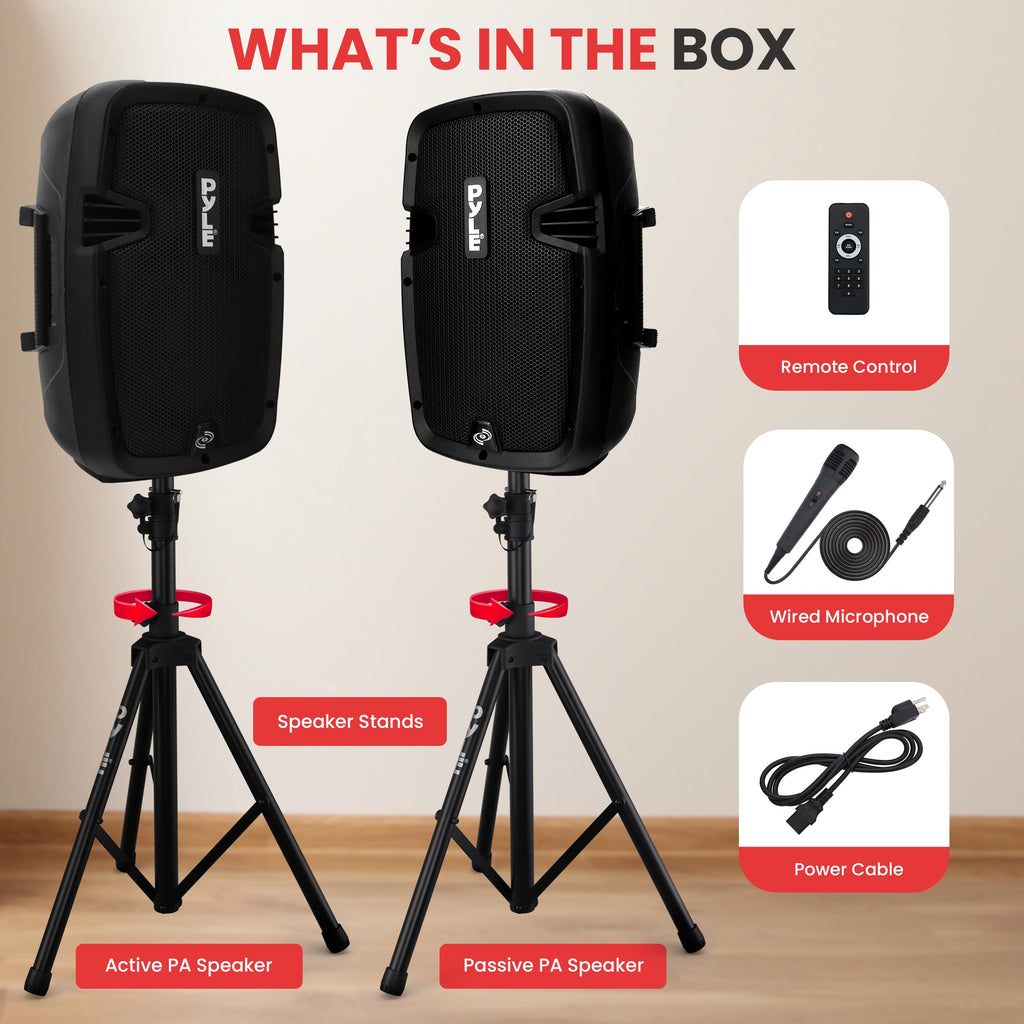 Dual 8inch 700 Watt Bluetooth PA Speaker System C94808