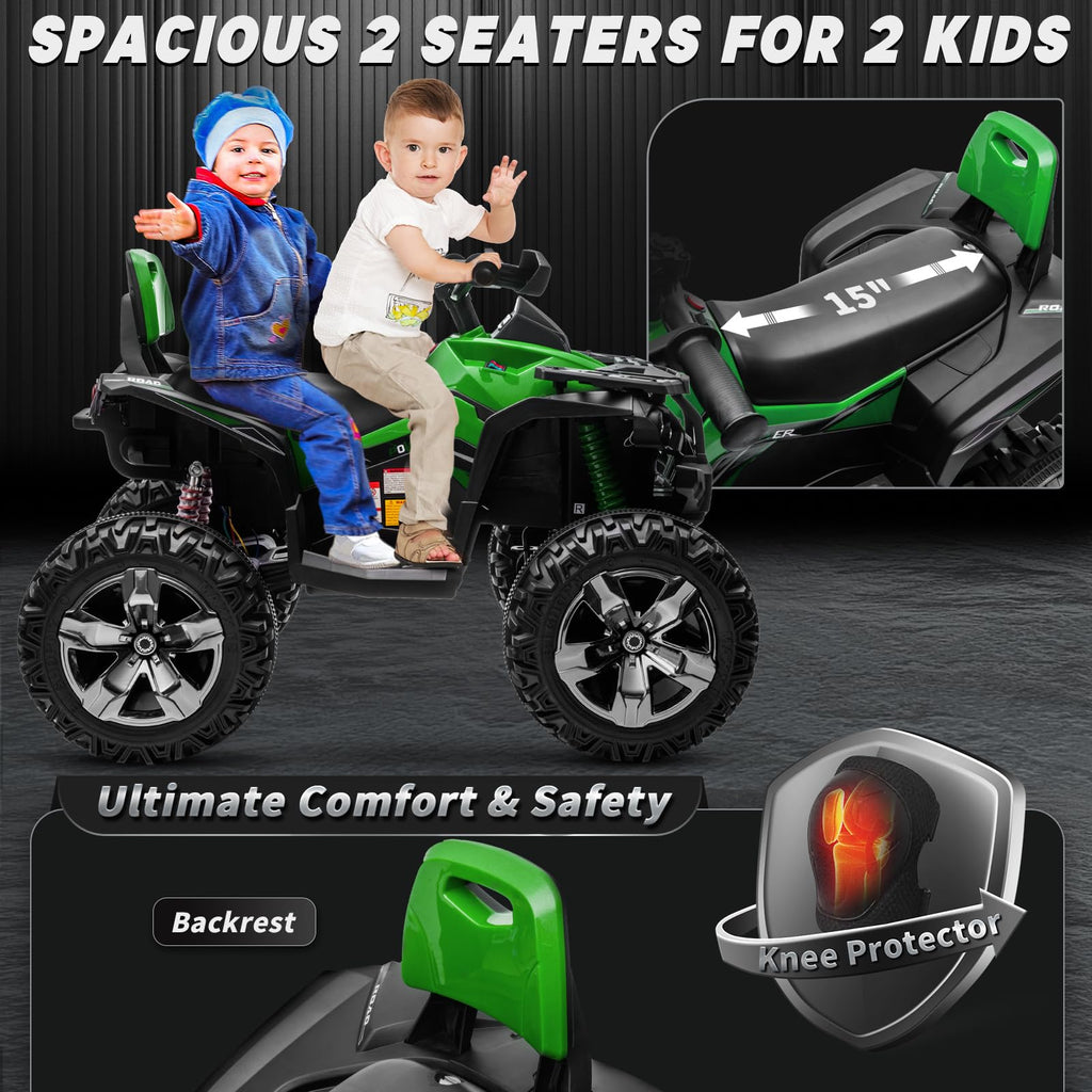 Green 24V 4 Wheeler ATV with Remote Control V773