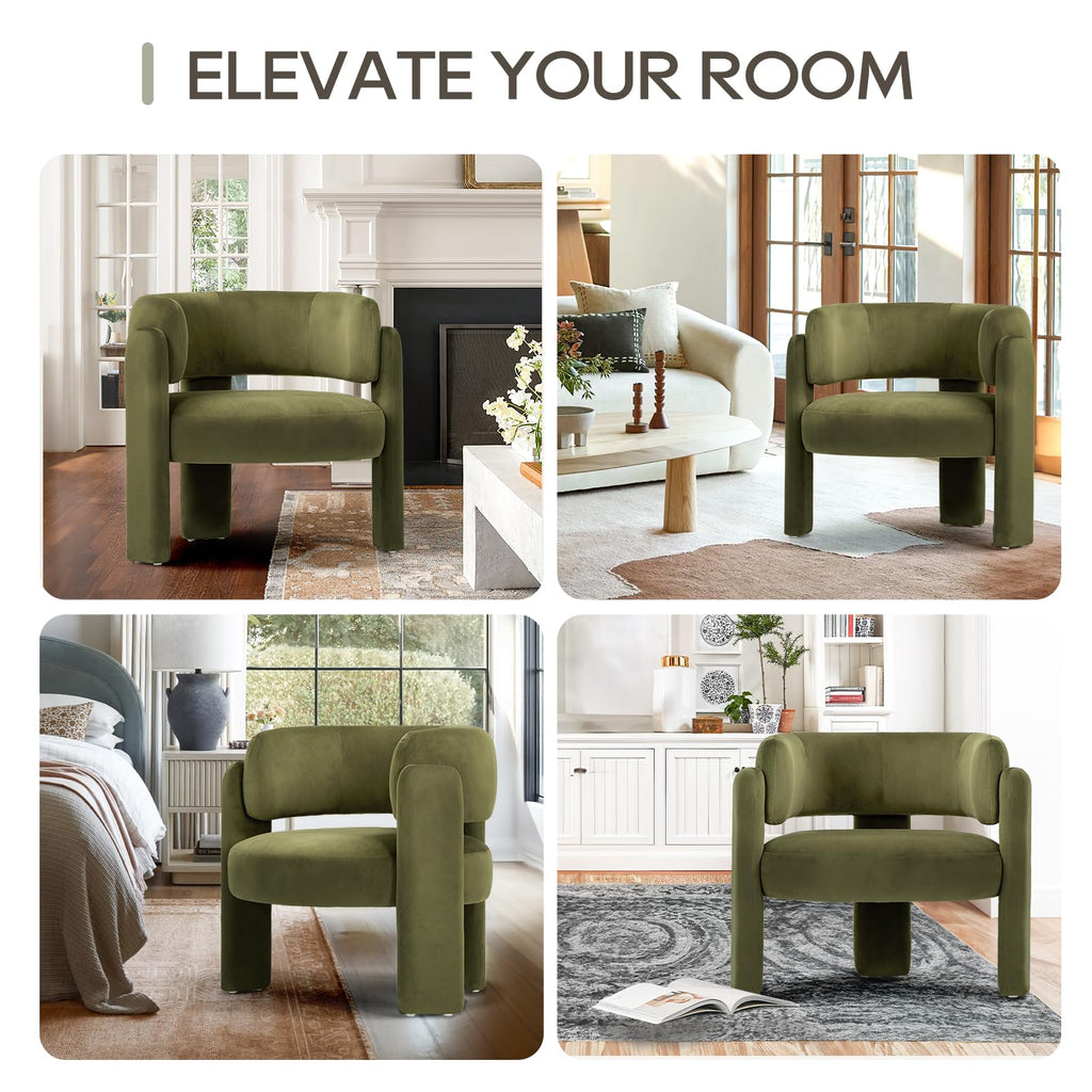 Modern Green Upholstered Accent Chair K6688