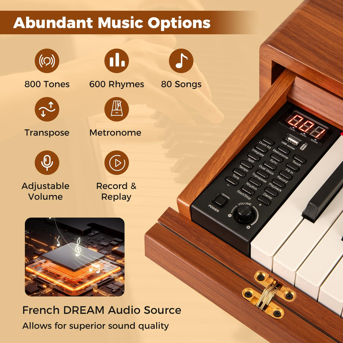 88 Key Weighted Digital Piano with Triple Pedals E29248