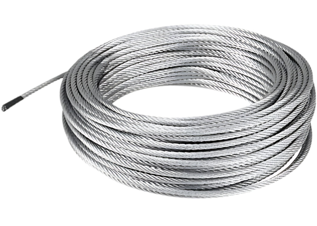 316 Stainless Steel Cable Wire Rope 1/8" 1x19-100 ft Coil N62779
