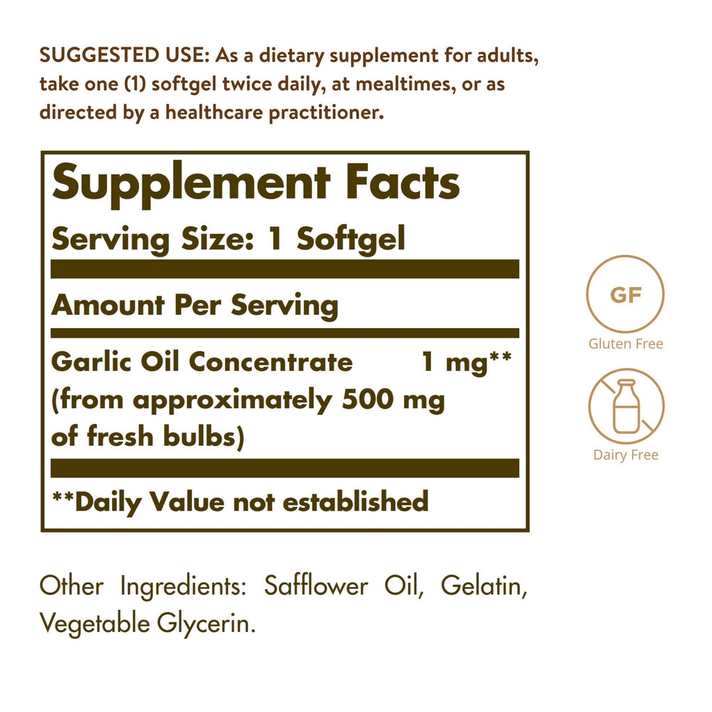 Garlic Oil 250 Softgels U6186