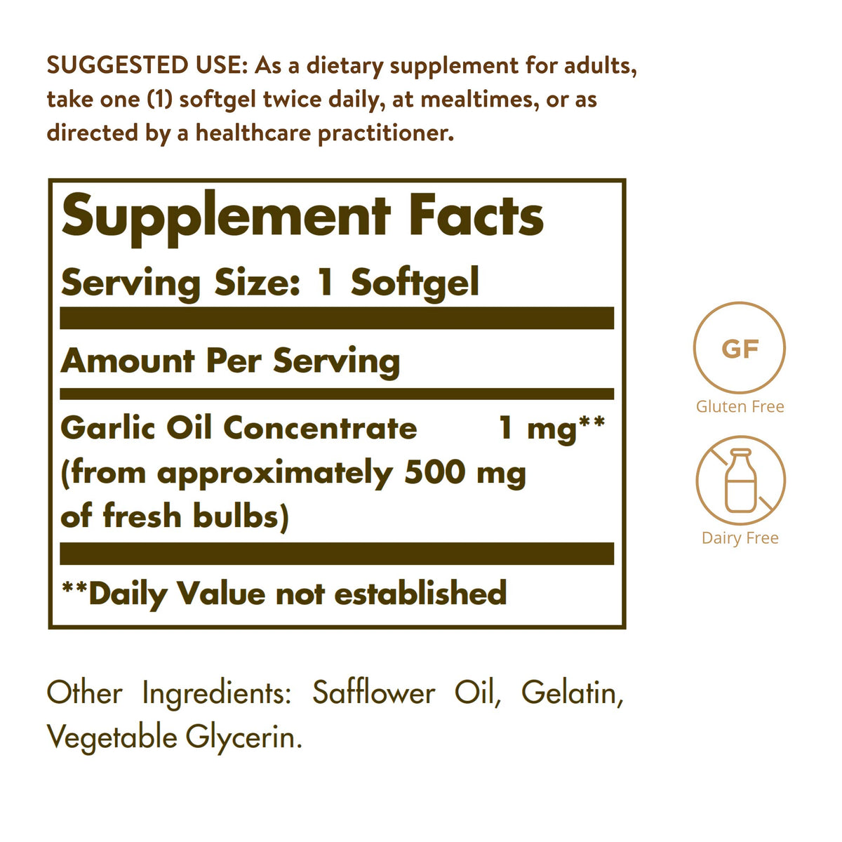 Garlic Oil 250 Softgels U6186