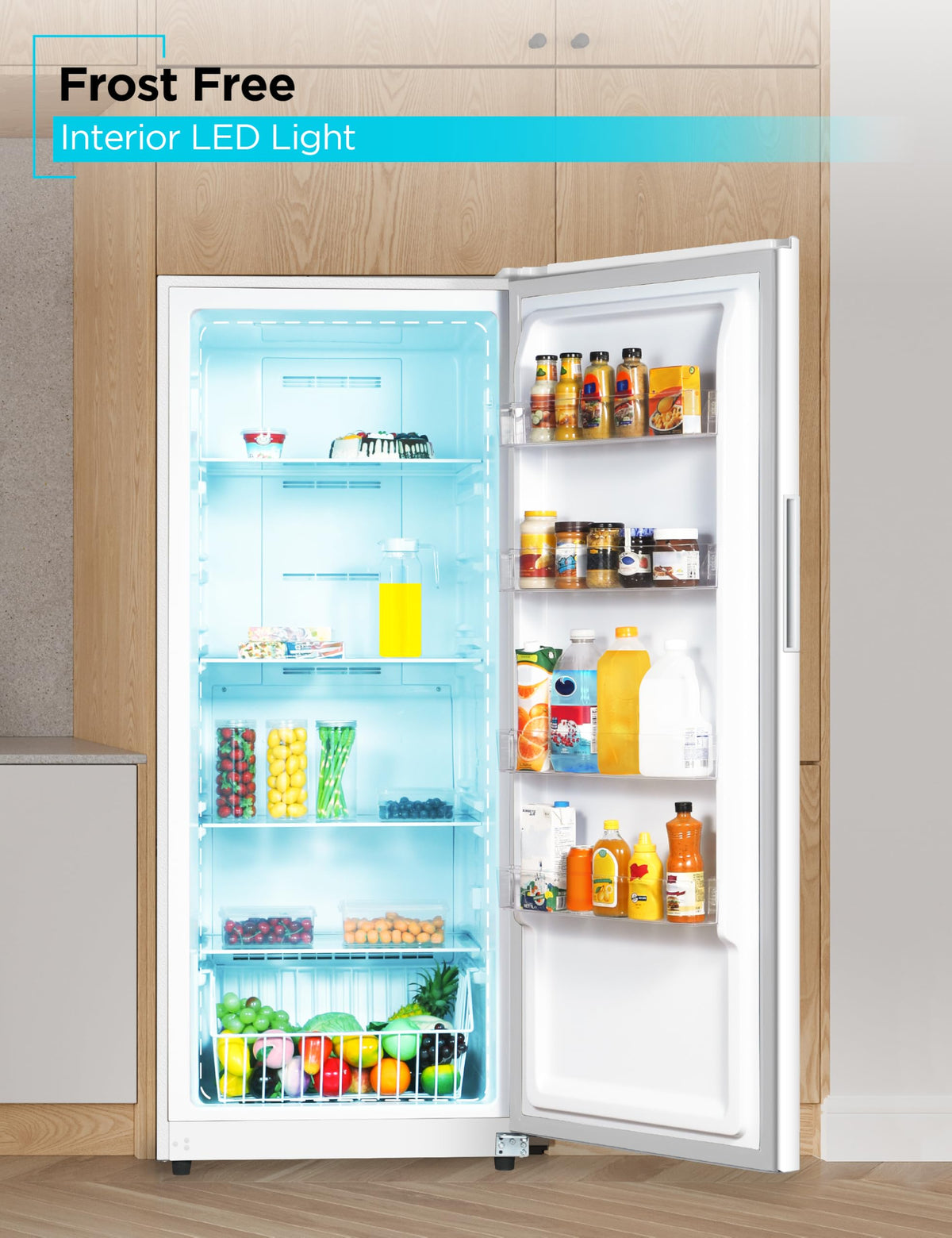 White 17 Cu. Ft. Convertible Freezer Refrigerator V446