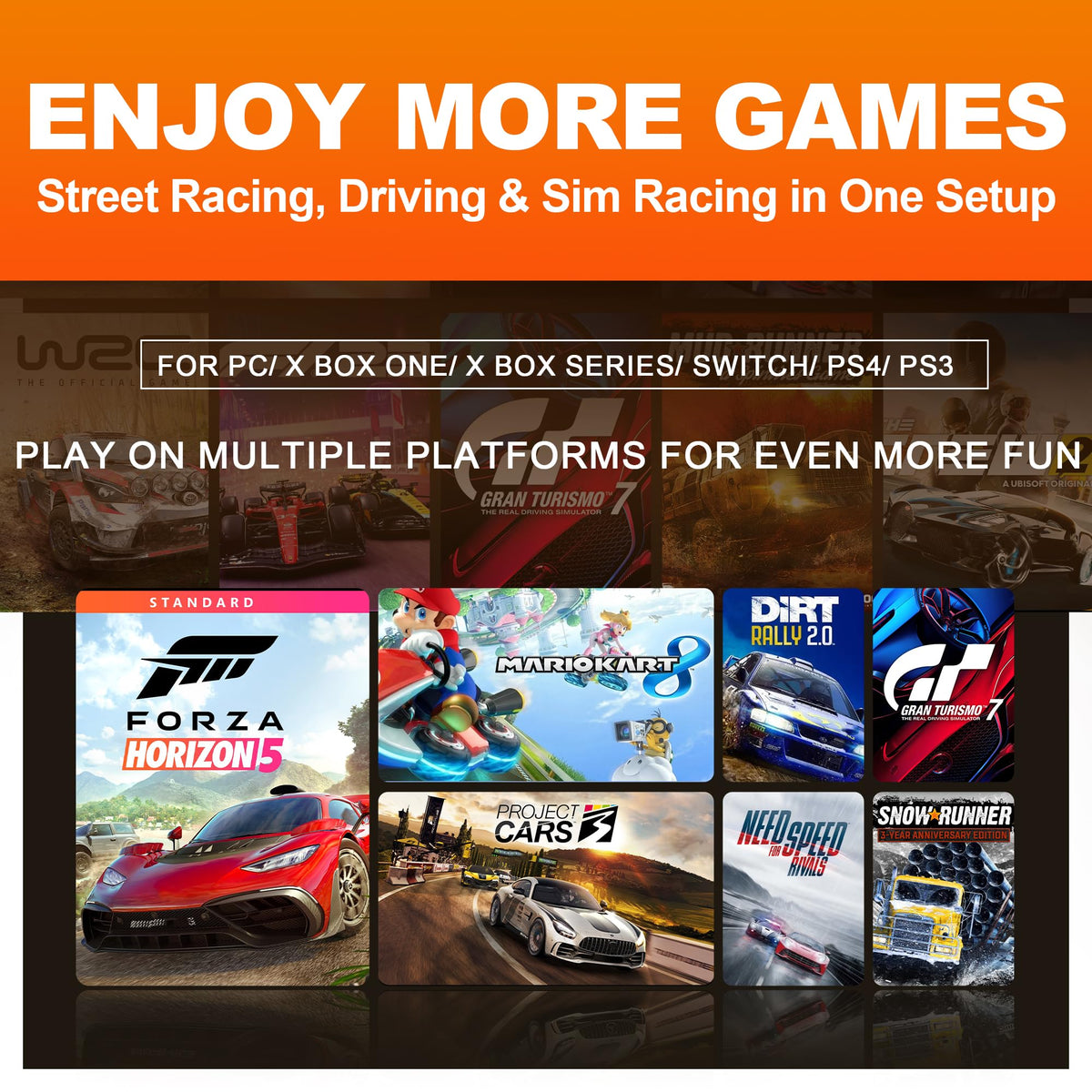 Gaming Steering Wheel with Pedals N969