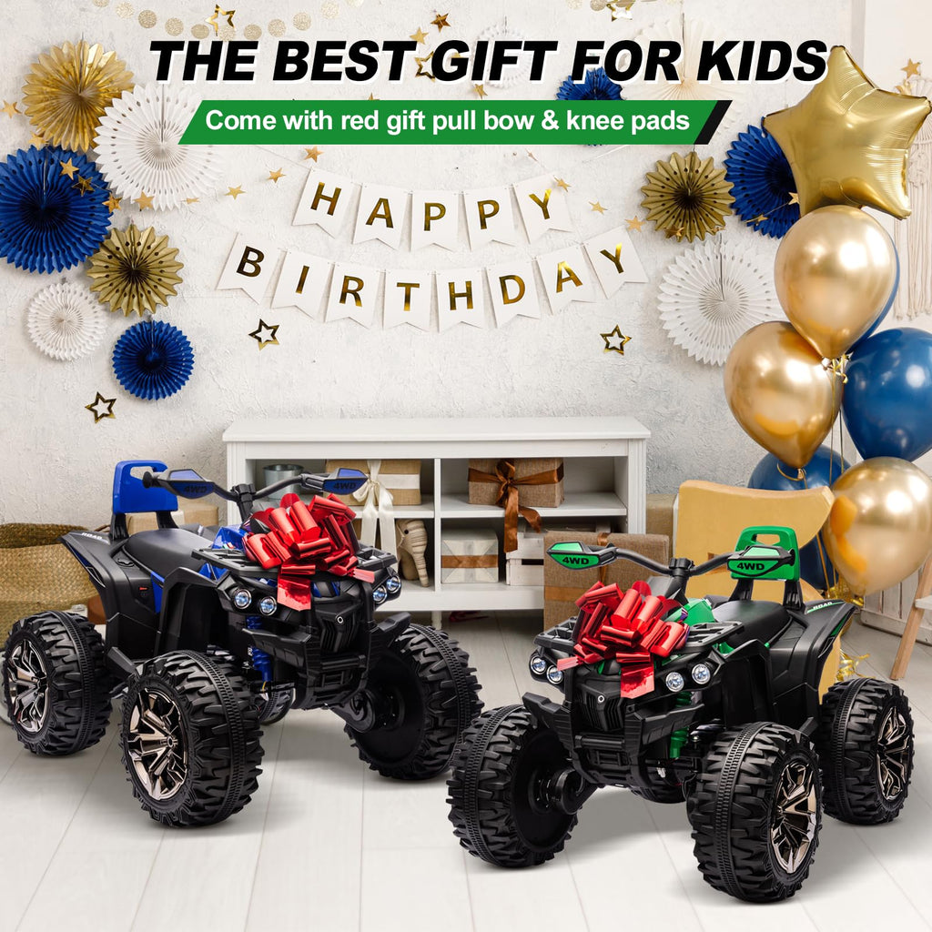 Green 24V 4 Wheeler ATV with Remote Control V773