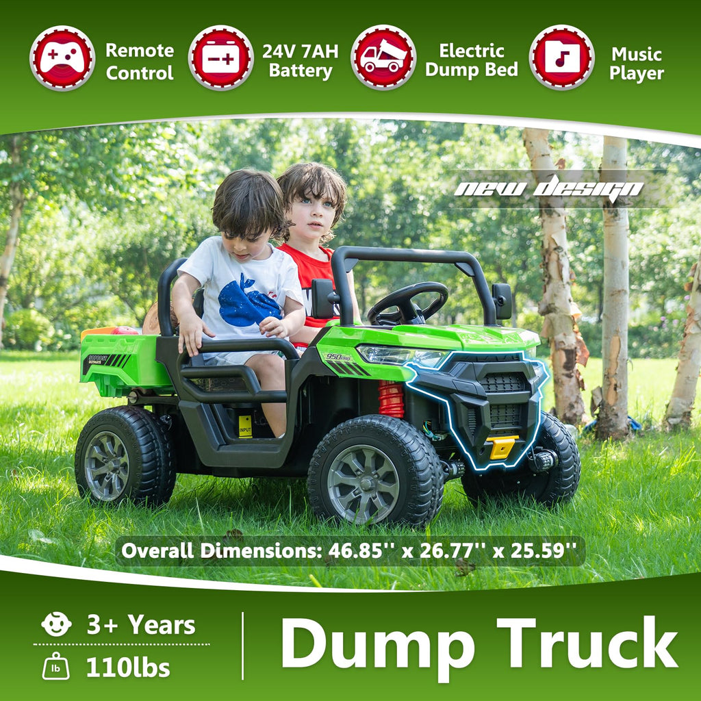 24V 2 Seater Electric Car with Dump Bed O424171