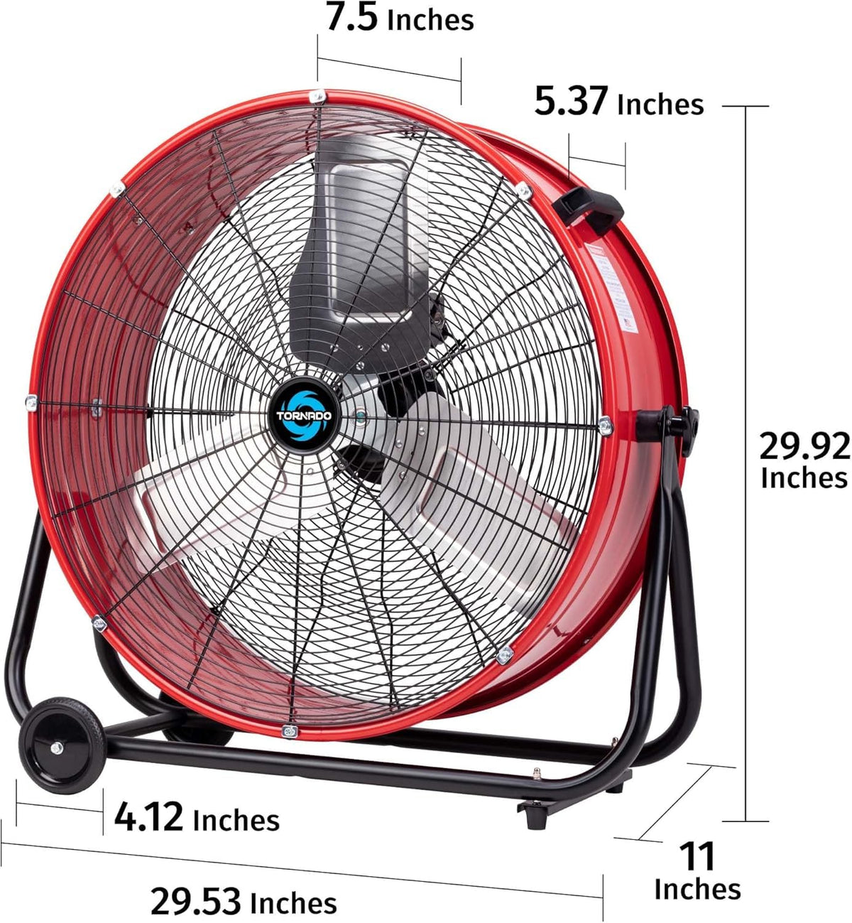 24 Inch High Velocity Tilt Metal Drum Fan 3 Speed 8800 CFM I84268