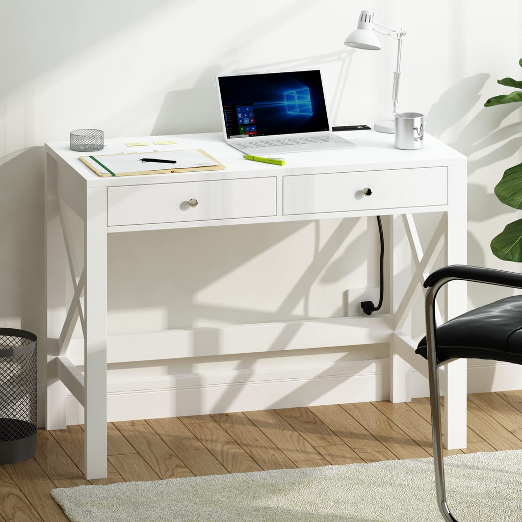 39.4 Inches Computer Desk with 2 Drawers U95131
