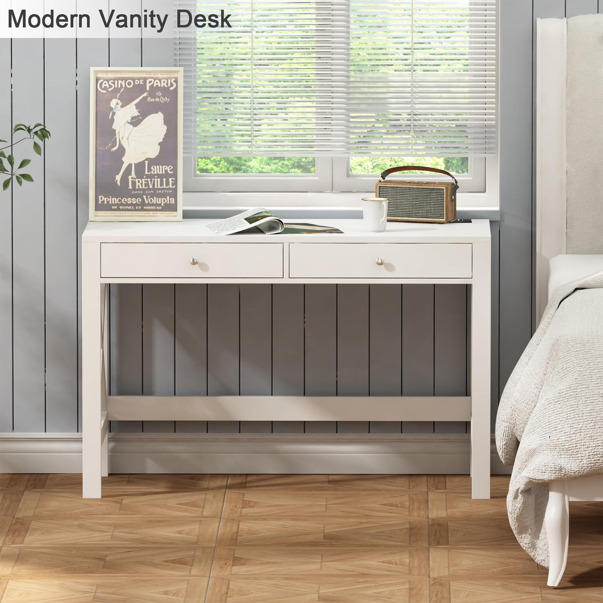 39.4 Inches Computer Desk with 2 Drawers U95131