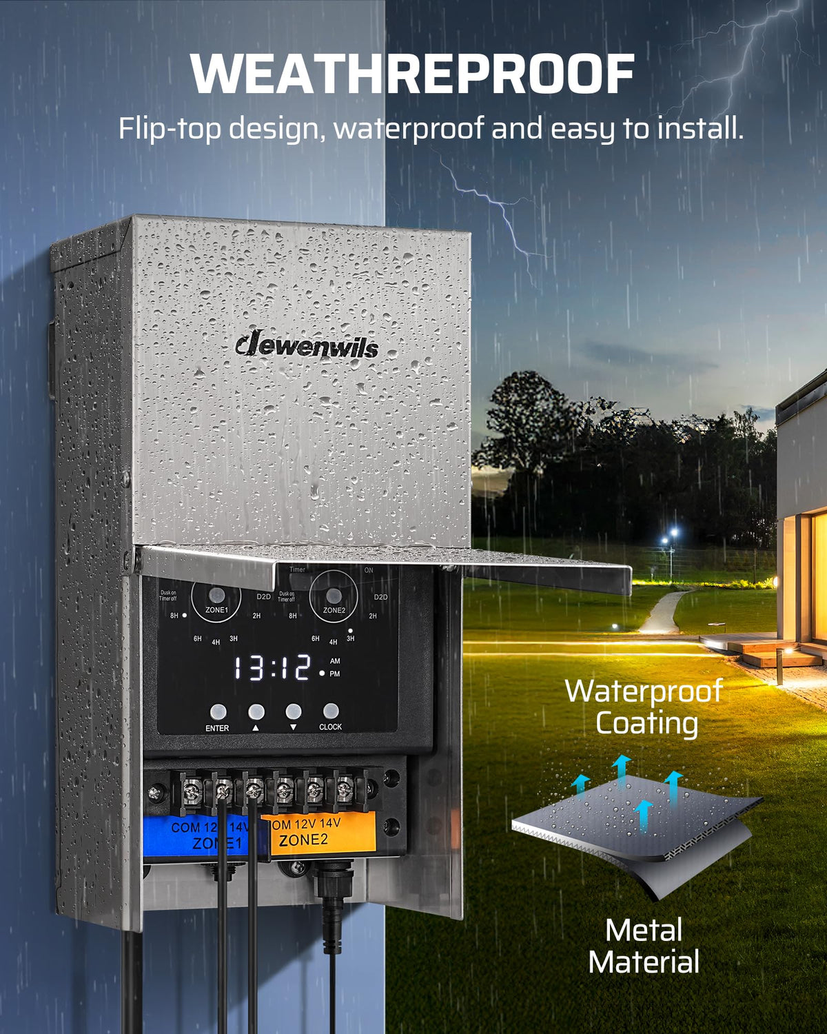 200W Low Voltage Landscape Transformer U97884