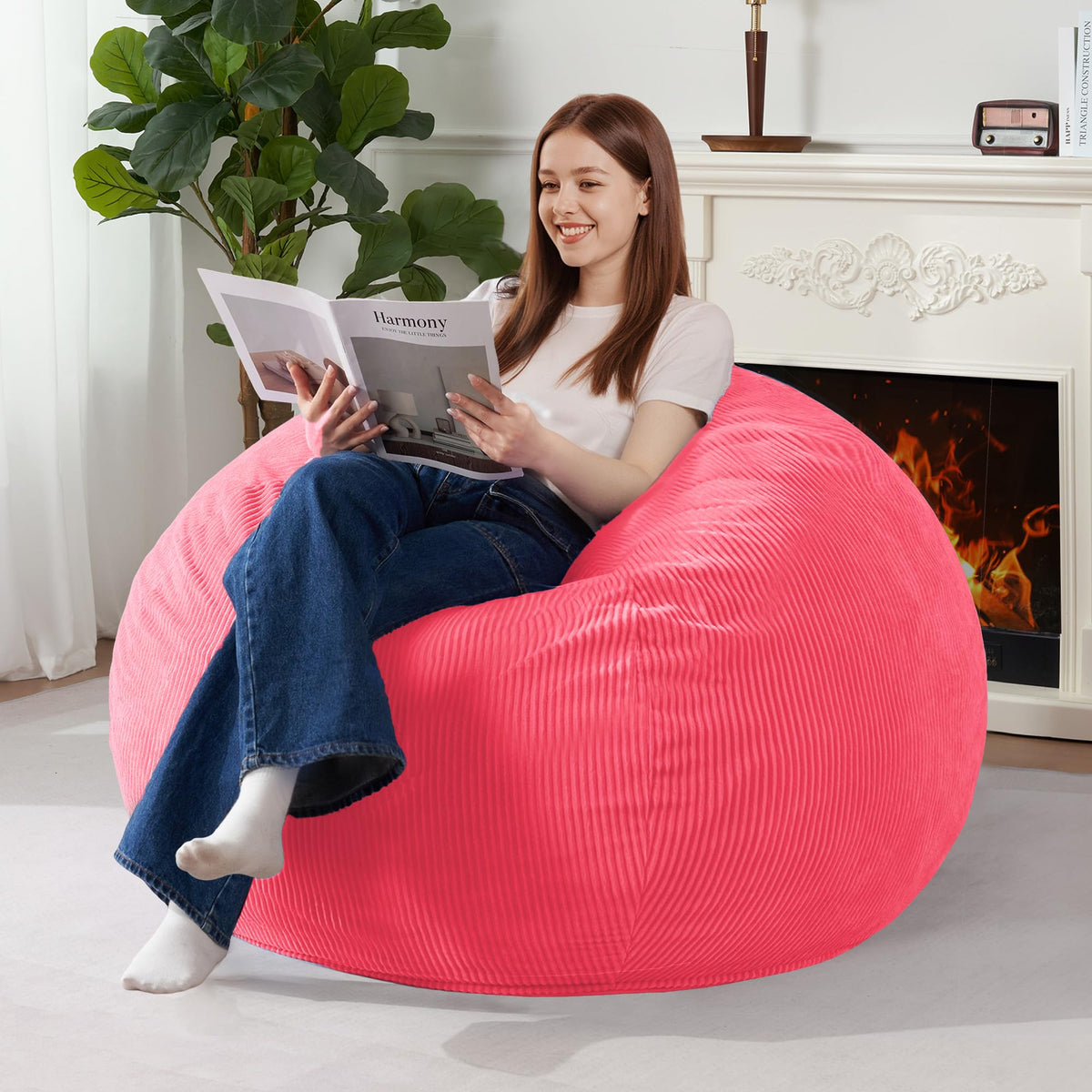 4FT Bean Bag Chair with Handle O59261