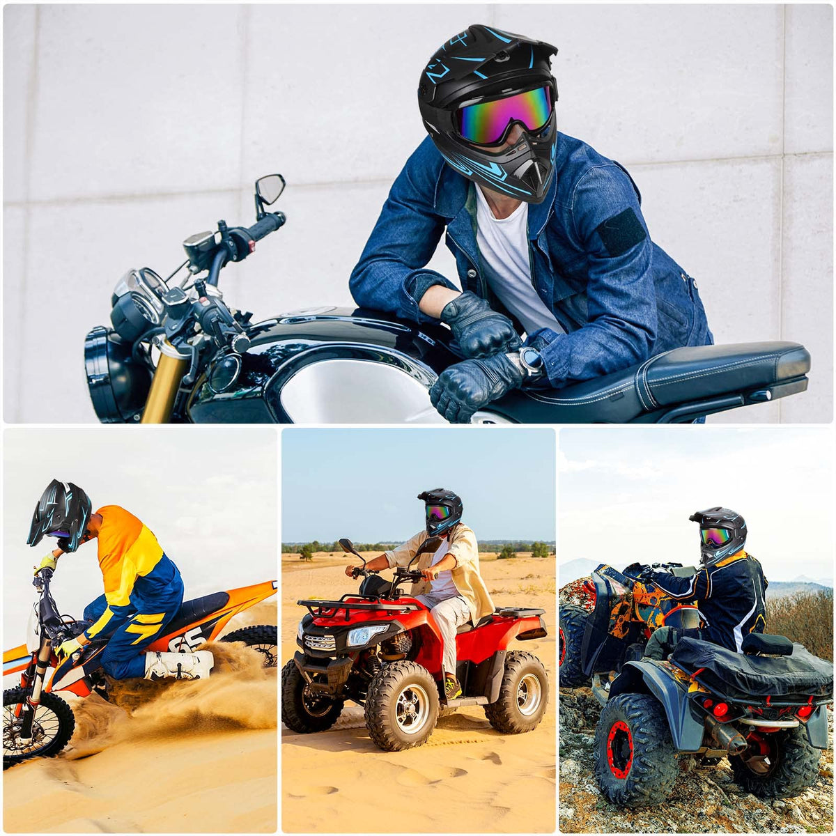 Youth Kids DOT Approved Full Face Motocross Helmet R745550