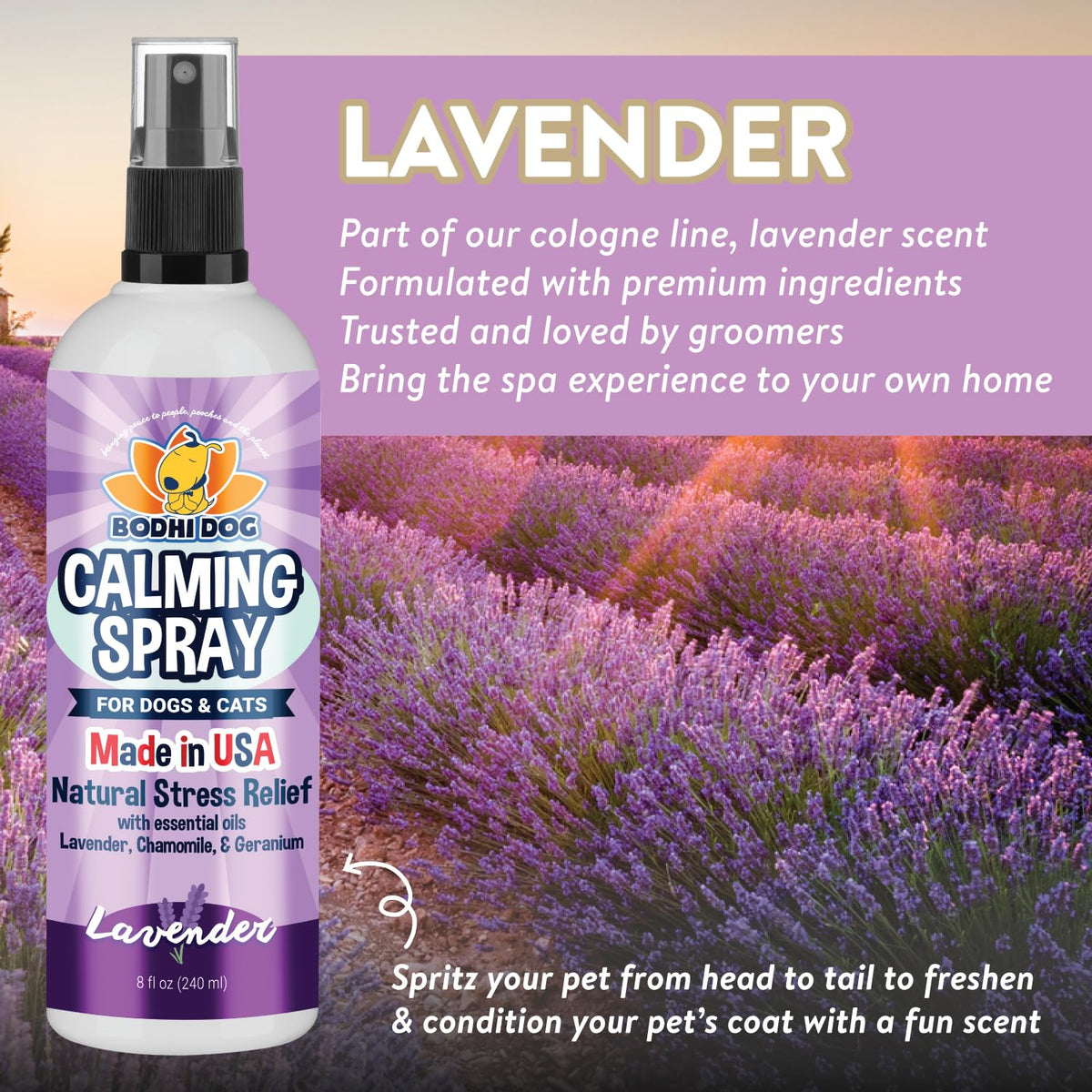 Lavender Calming Spray for Dogs & Cats 8 oz J188889