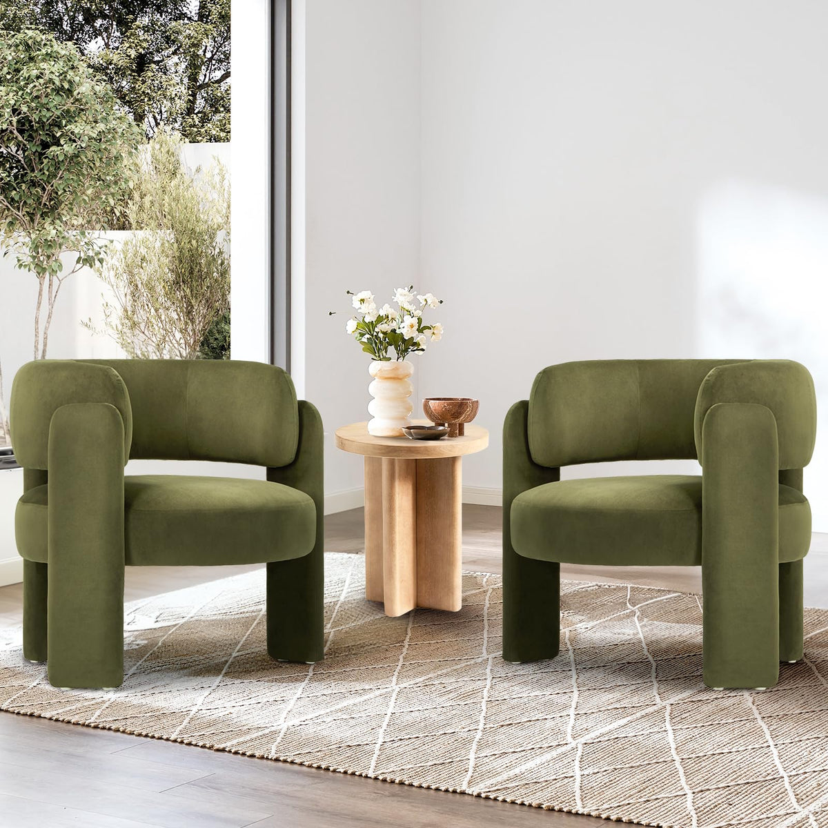 Modern Green Upholstered Accent Chair K6688