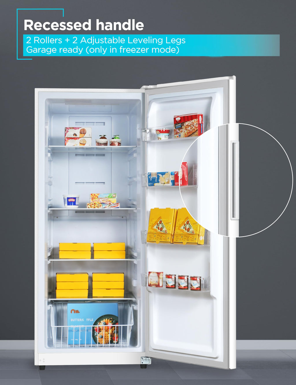 White 17 Cu. Ft. Convertible Freezer Refrigerator V446