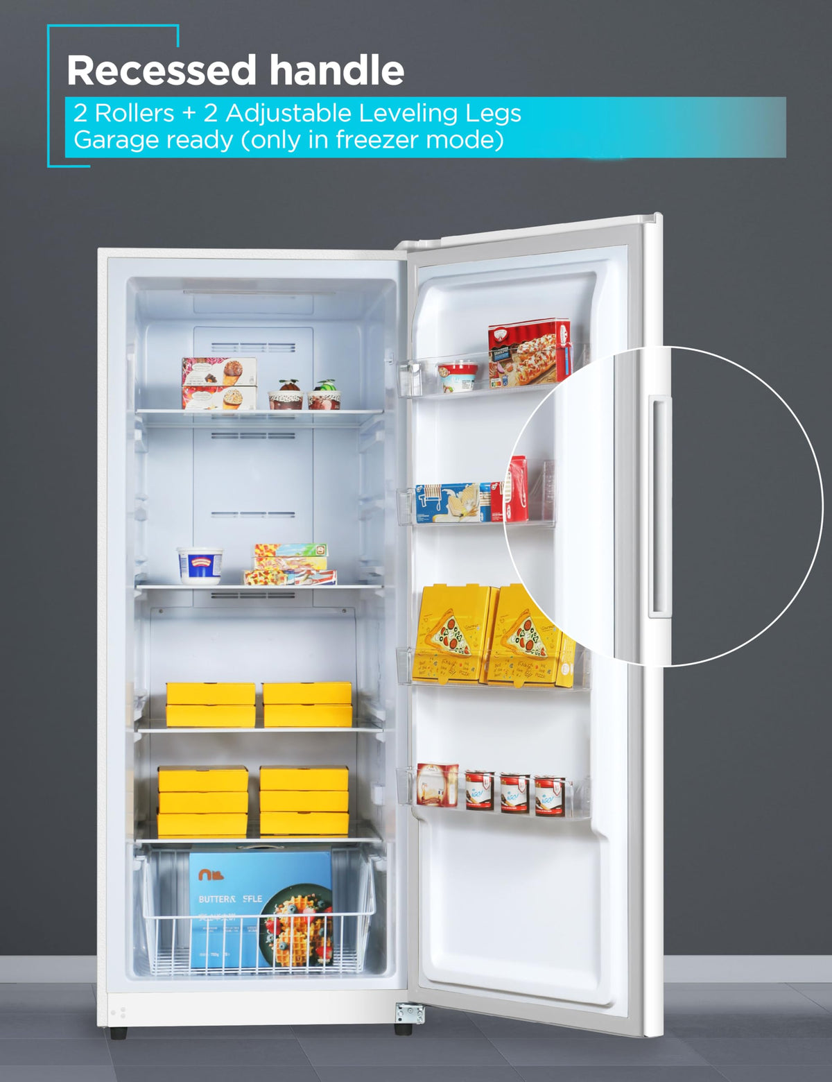 White 17 Cu. Ft. Convertible Freezer Refrigerator V446