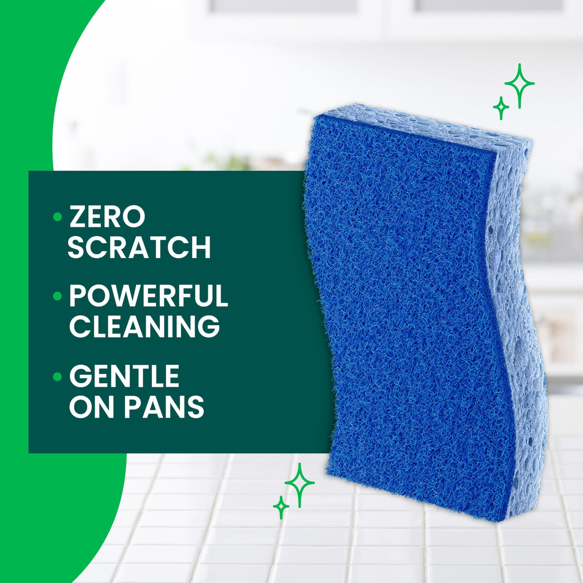 Zero Scratch Scrub Sponge, 9 Pack L566