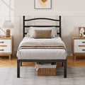 14 Inch Twin Size Metal Platform Bed Frame with Headboard R34380