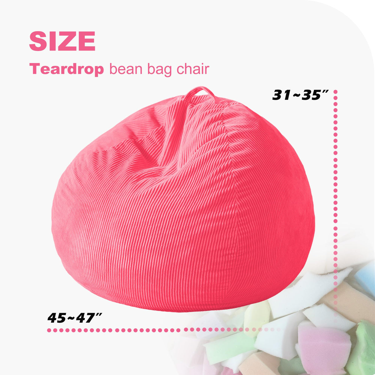 4FT Bean Bag Chair with Handle O59261