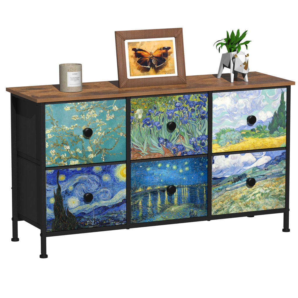 6 Drawer Dresser with Fabric Storage Drawer D2707