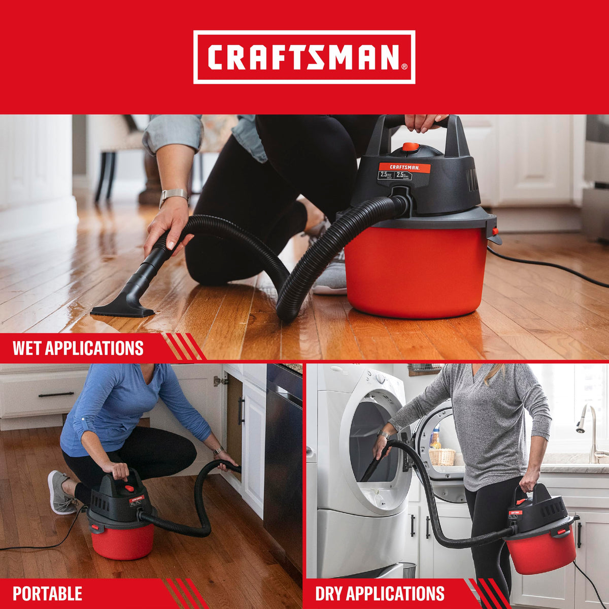2.5 Gallon Wet Dry Shop Vacuum S3590