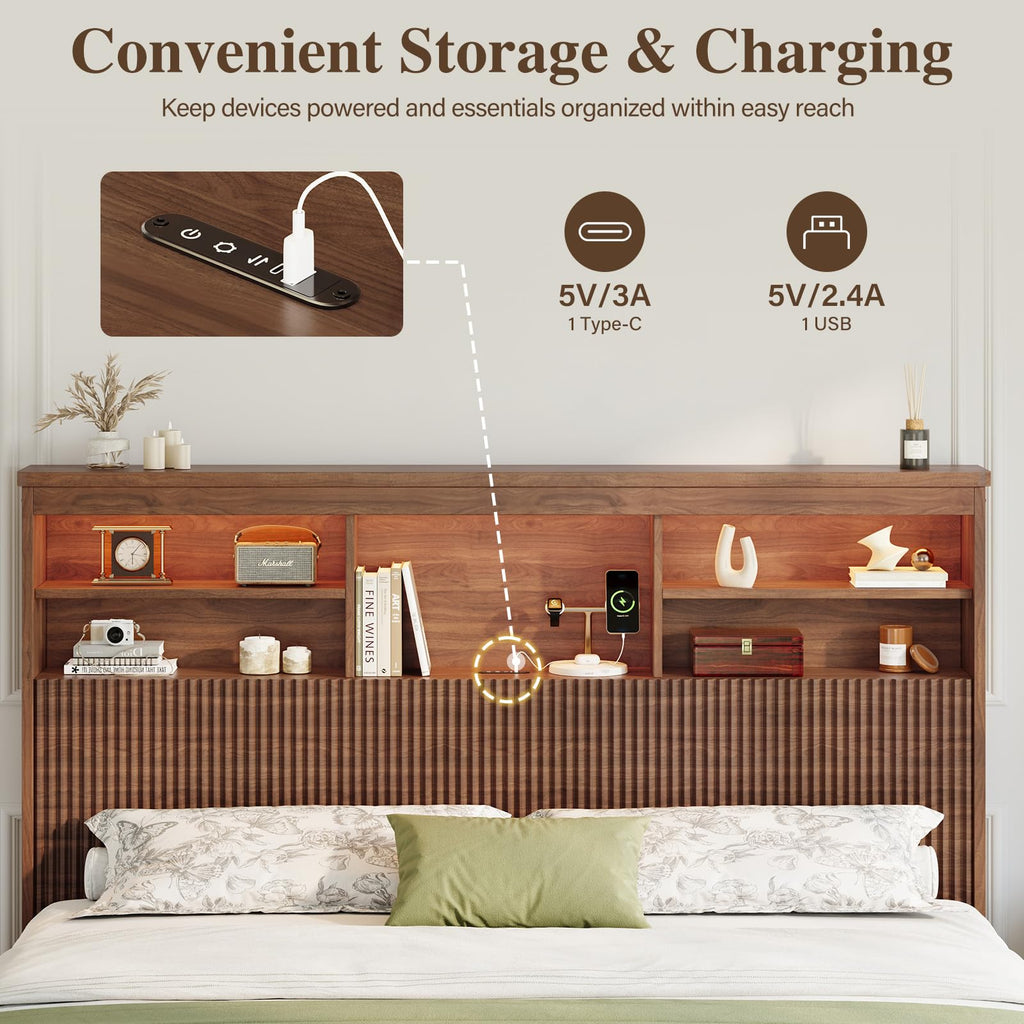 King Size Bed Frame with 4 Storage Drawers N6275
