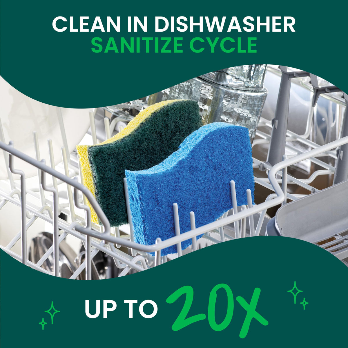 Zero Scratch Scrub Sponge, 9 Pack L566