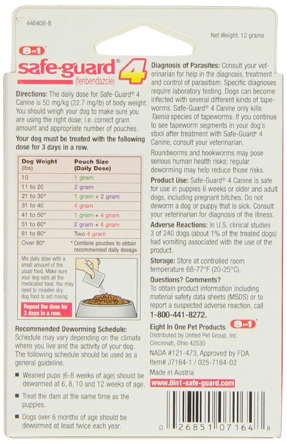 Canine Dewormer for Large Dogs 4-Gram Pack of 2 Q10622