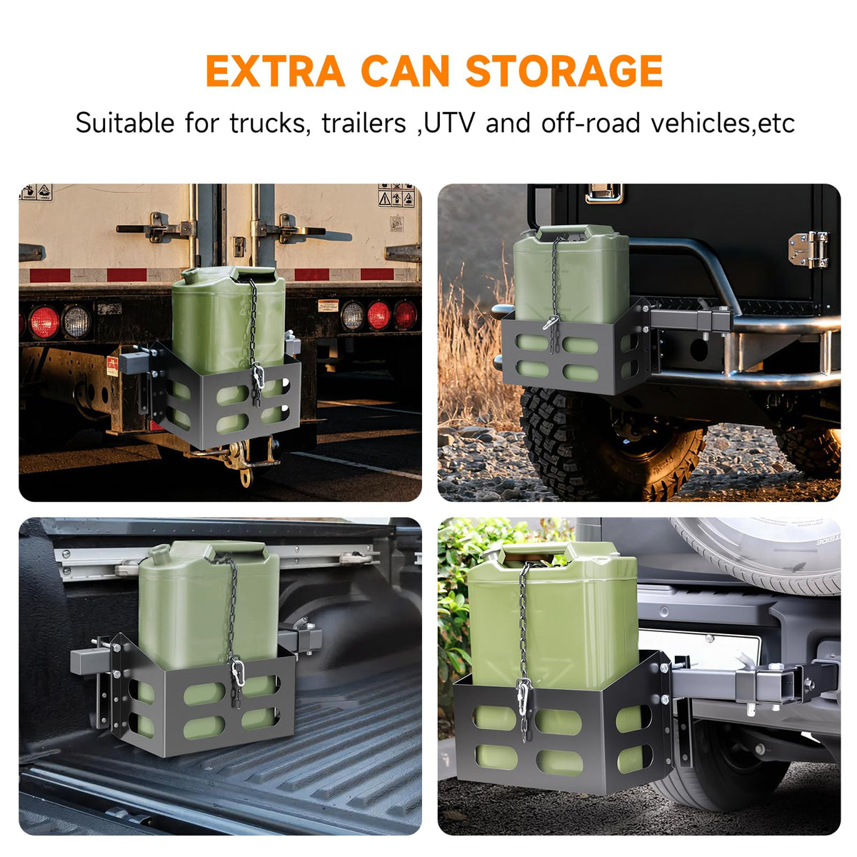 Lockable Metal Steel Gas Cans Holder Rack 5 Gallon L207