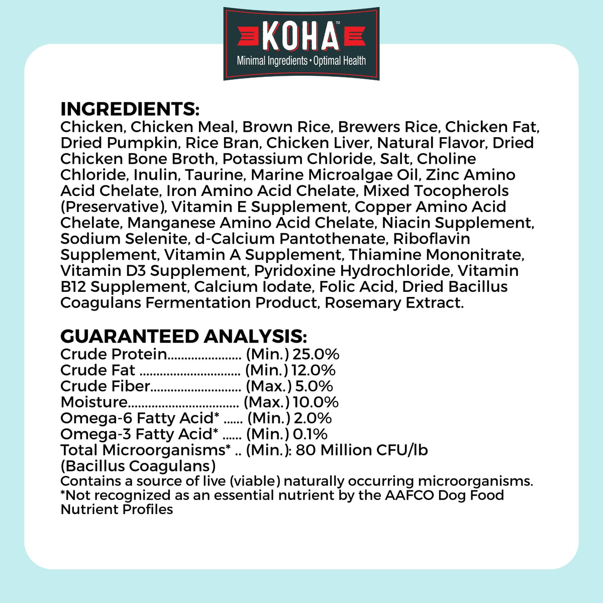 Limited Ingredient Chicken & Brown Rice Dog Food R69975