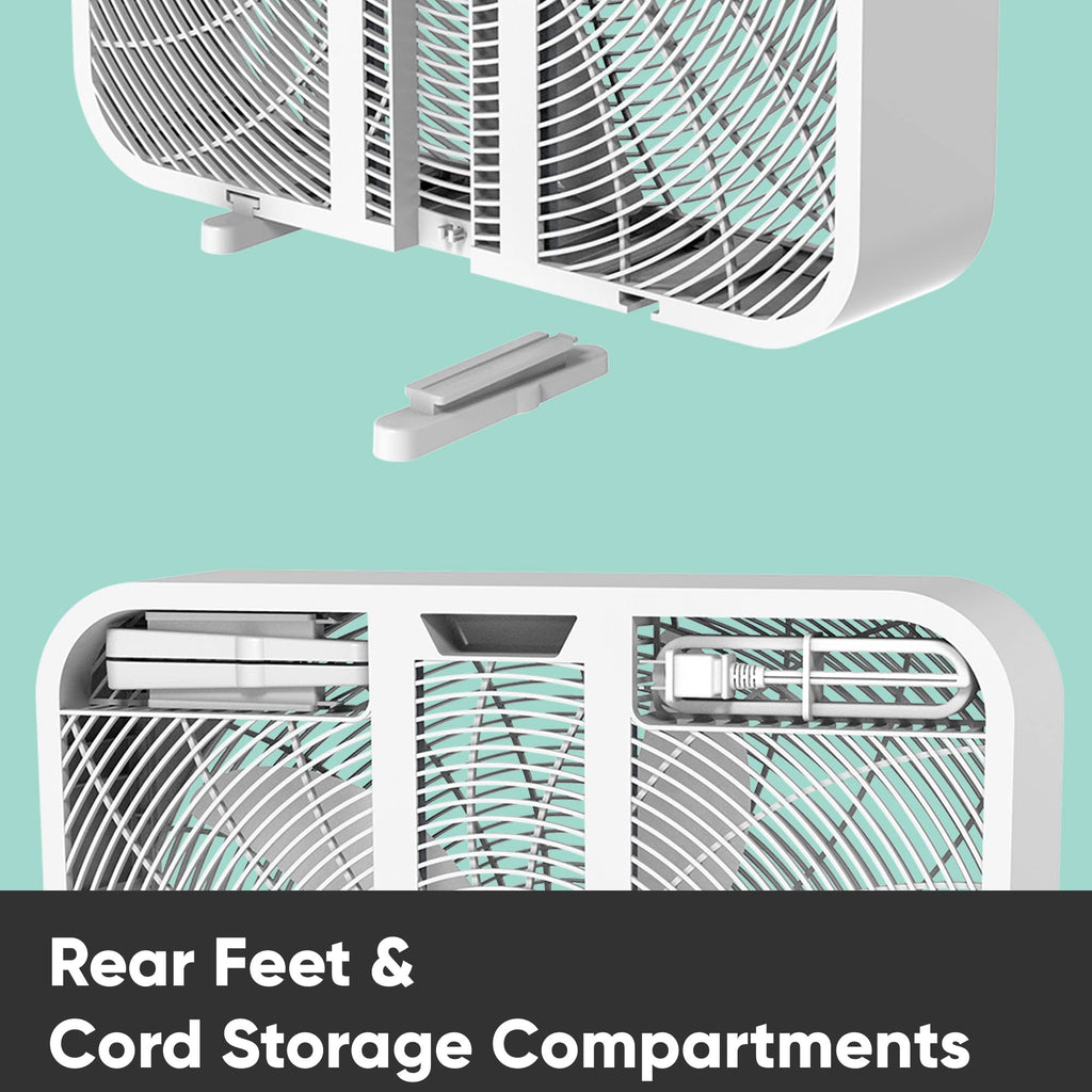 20 Inch 3 Speed Quiet Box Fan with Remote Control X2598