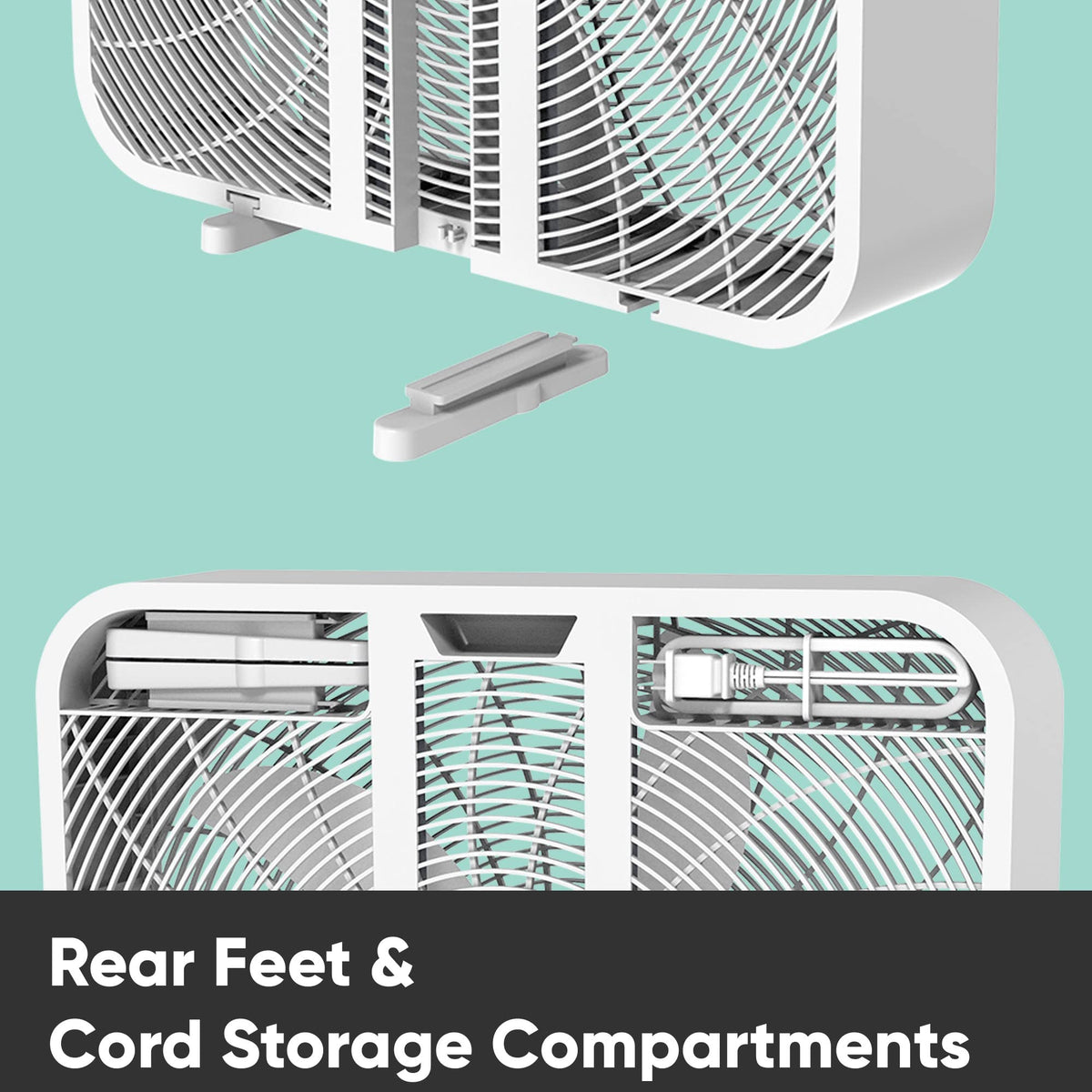 20 Inch 3 Speed Quiet Box Fan with Remote Control X2598