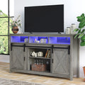 Wash Grey Wooden TV Stand with Sliding Barn Door X9189