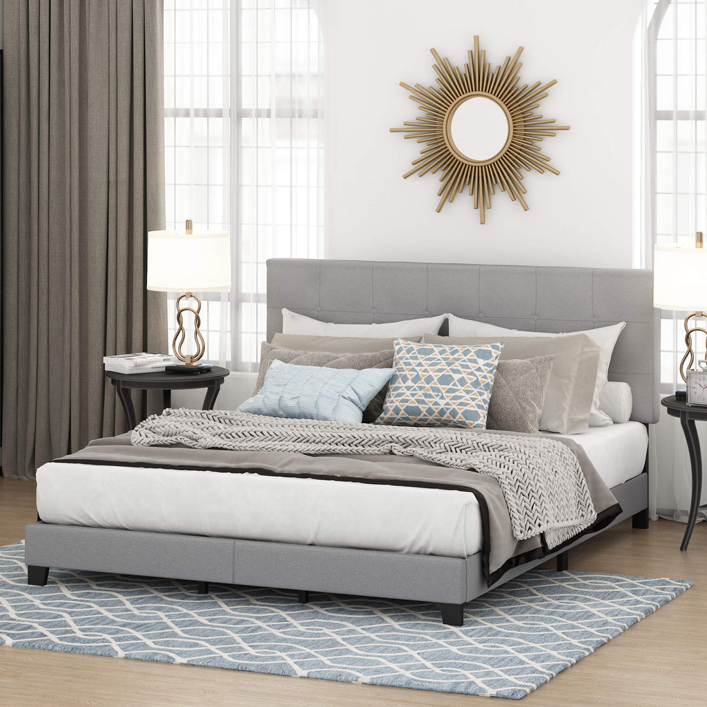 California King Upholstered Platform Bed Frame P18303
