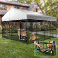 10×10FT Outdoor Dog Kennel with Roof T379418