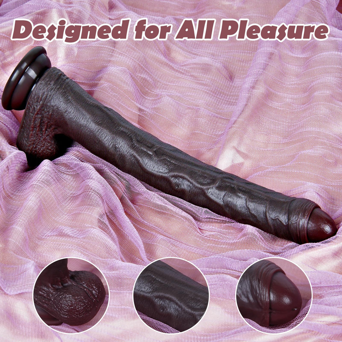 Black Realistic Dildo with Suction Cup F63298